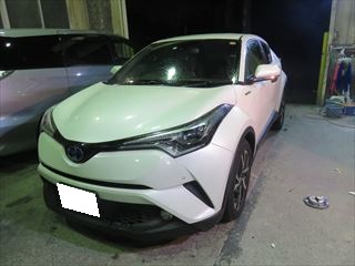 トヨタのC-HR（DAA-ZYX10）：傷の修理方法と費用 左リアドア板金、塗装／合計金額（税込み）108